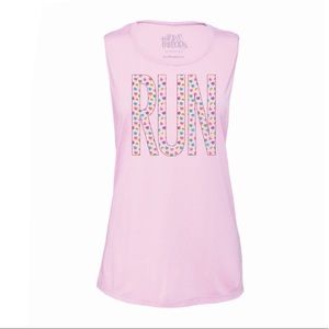 Raw Threads Big RUN Valentine's Candy Hearts Running Puns Muscle Tank Top XL